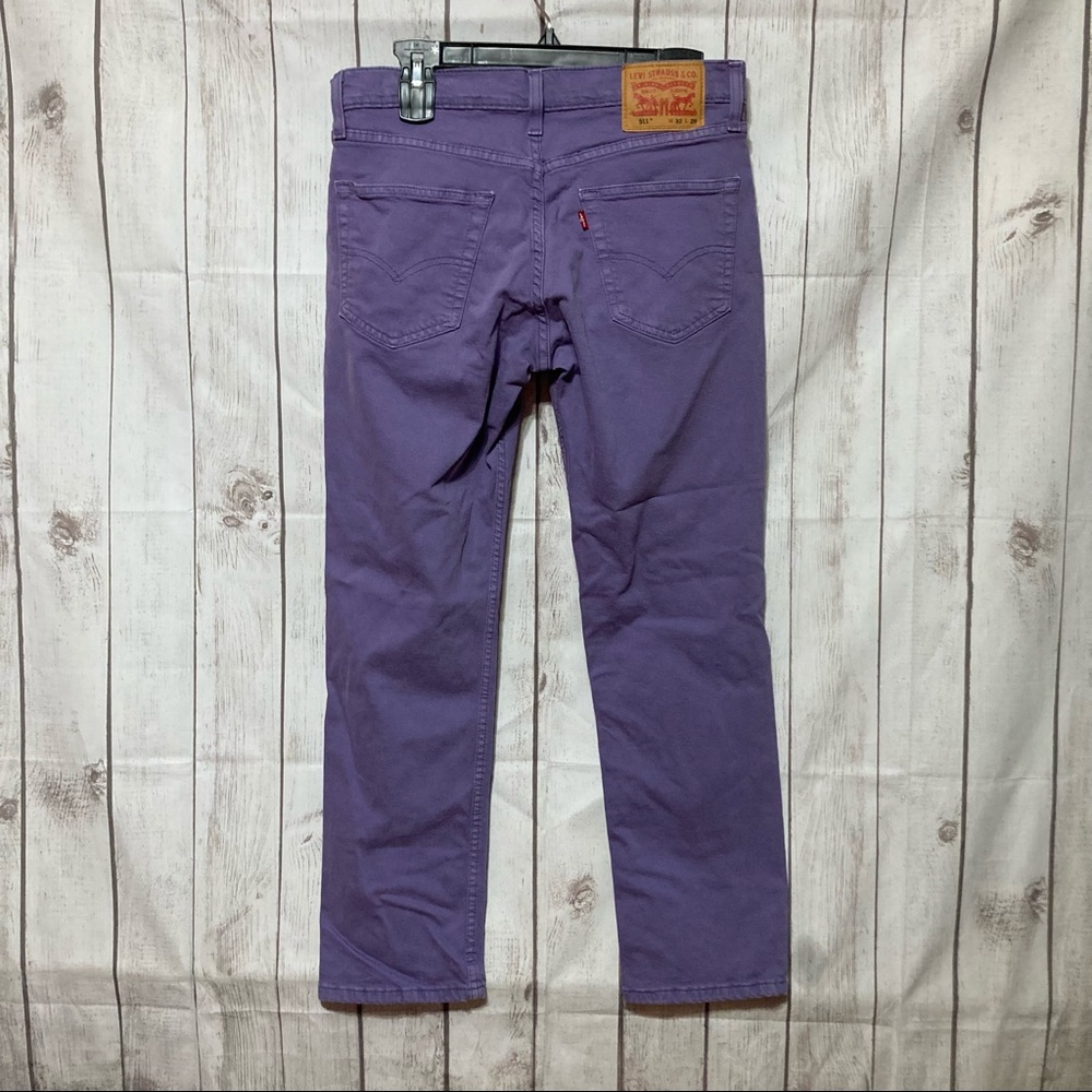 Levis 511 Jeans Mens 32x29 Purple Distressed